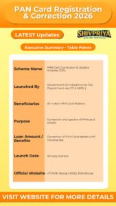 PAN Card Registration & Correction  2026