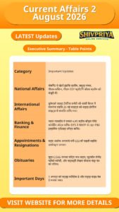 Current Affairs 2 August 2026