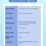 TISS Junior Engineer (Electrical) Recruitment 2026 Walk-In Interview Details