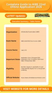 Complete Guide to AIBE 22nd Online Application 2026