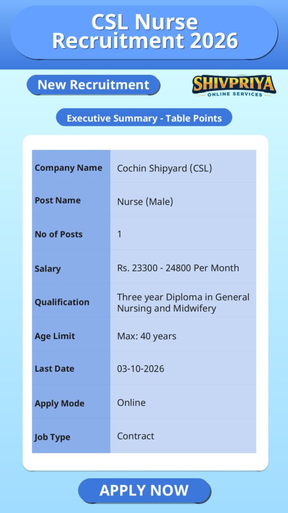 CSL Nurse Recruitment 2026