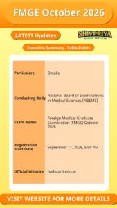FMGE October 2026