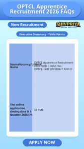 OPTCL Apprentice Recruitment 2026 FAQs