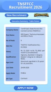 TNSFFCC Recruitment 2026