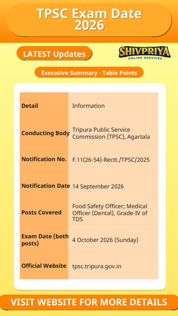 TPSC Exam Date 2026