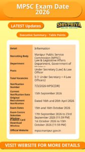 MPSC Exam Date 2026