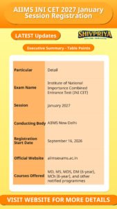 AIIMS INI CET 2027 January Session Registration