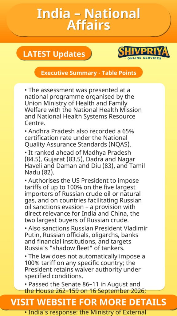 India – National Affairs