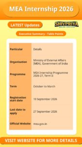 MEA Internship 2026