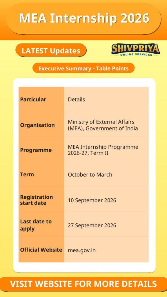 MEA Internship 2026