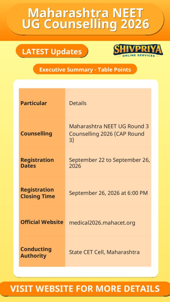 Maharashtra NEET UG Counselling 2026