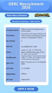 OERC Recruitment 2026