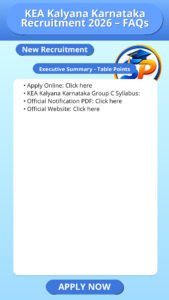 KEA Kalyana Karnataka Recruitment 2026 – FAQs