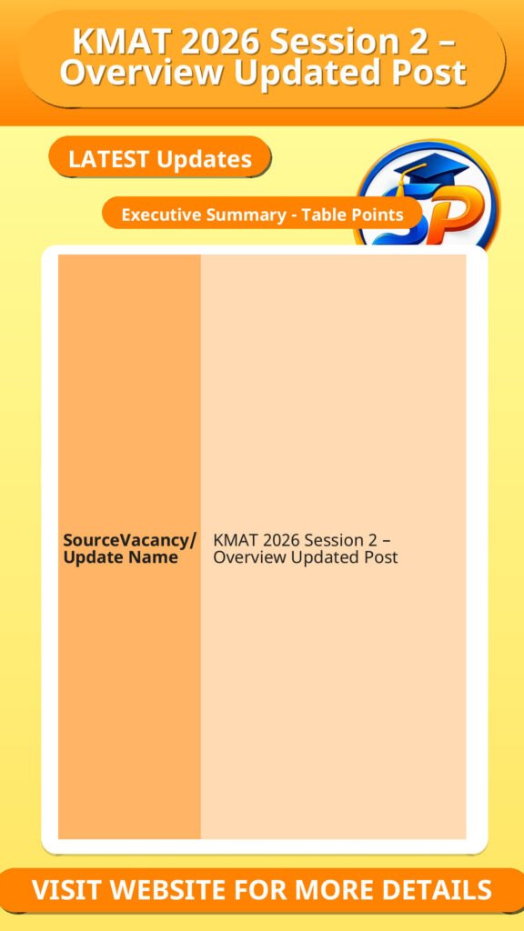 KMAT 2026 Session 2 – Overview Updated Post