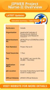 JIPMER Project Nurse-II Overview