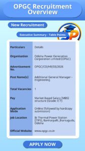 OPGC Recruitment Overview