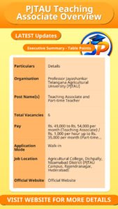 PJTAU Teaching Associate Overview