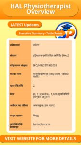 HAL Physiotherapist Overview