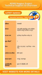 AIIMS Nagpur Project Technical Support III Overview