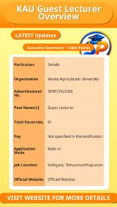 KAU Guest Lecturer Overview