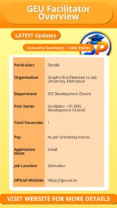 GEU Facilitator Overview