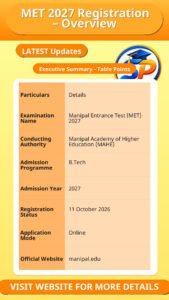 MET 2027 Registration – Overview