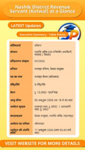 Nashik District Revenue Servant (Kotwal) at a Glance