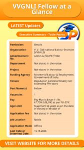 VVGNLI Fellow at a Glance