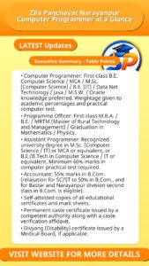 Zila Panchayat Narayanpur Computer Programmer at a Glance