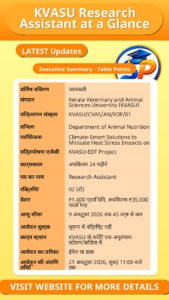 KVASU Research Assistant at a Glance
